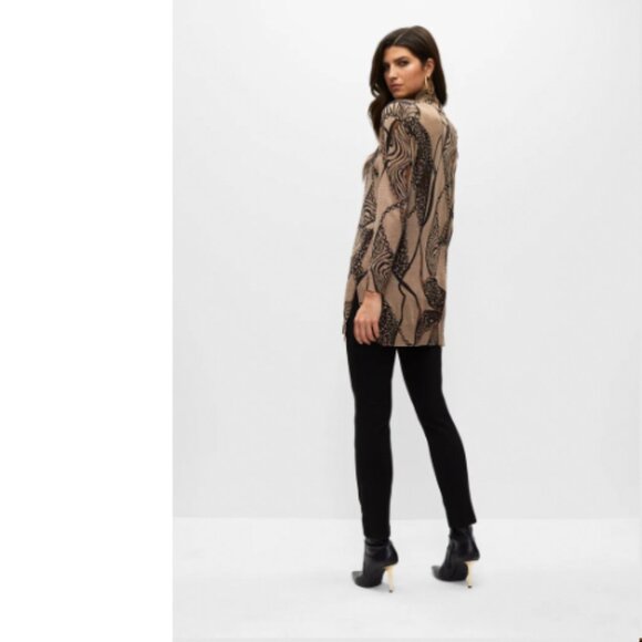 NWT Melanie Lyne Women's Chain & Animal Print Tunic Sweater - Picture 11 of 13